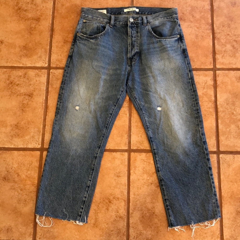 PACSUN Men’s Vintage Loose Crop Button-fly Jeans